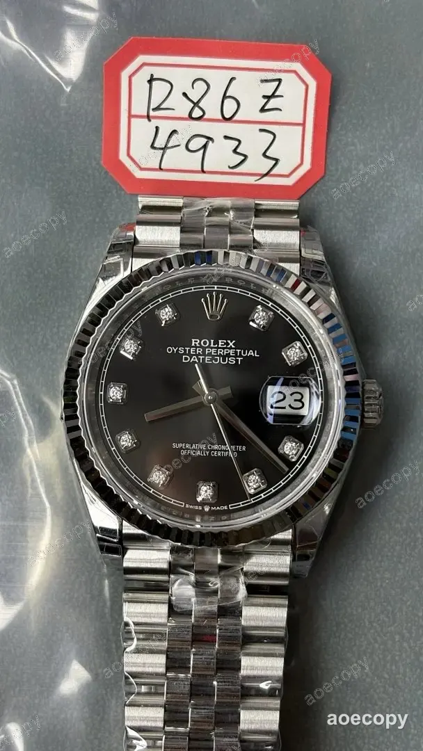 激安 ロレックス デイトジャスト ブラック ウォッチ N級品 R86Z4933 No.0222