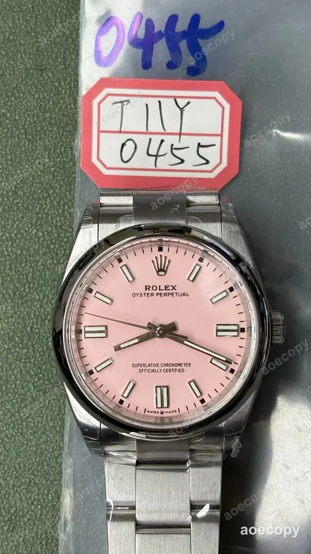 激安 ロレックス オイスターパーペチュアル ピンク ウォッチ 偽物 T11Y0455 No.0146