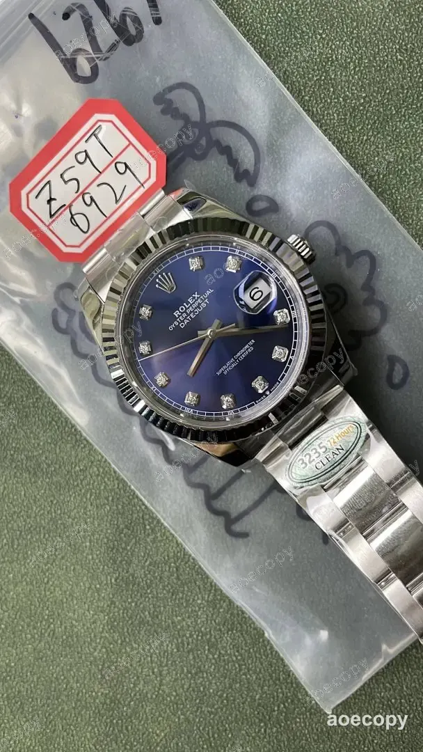 激安 ロレックス デイトジャスト ブルー ウォッチ N級品 Z59T6929 No.0105