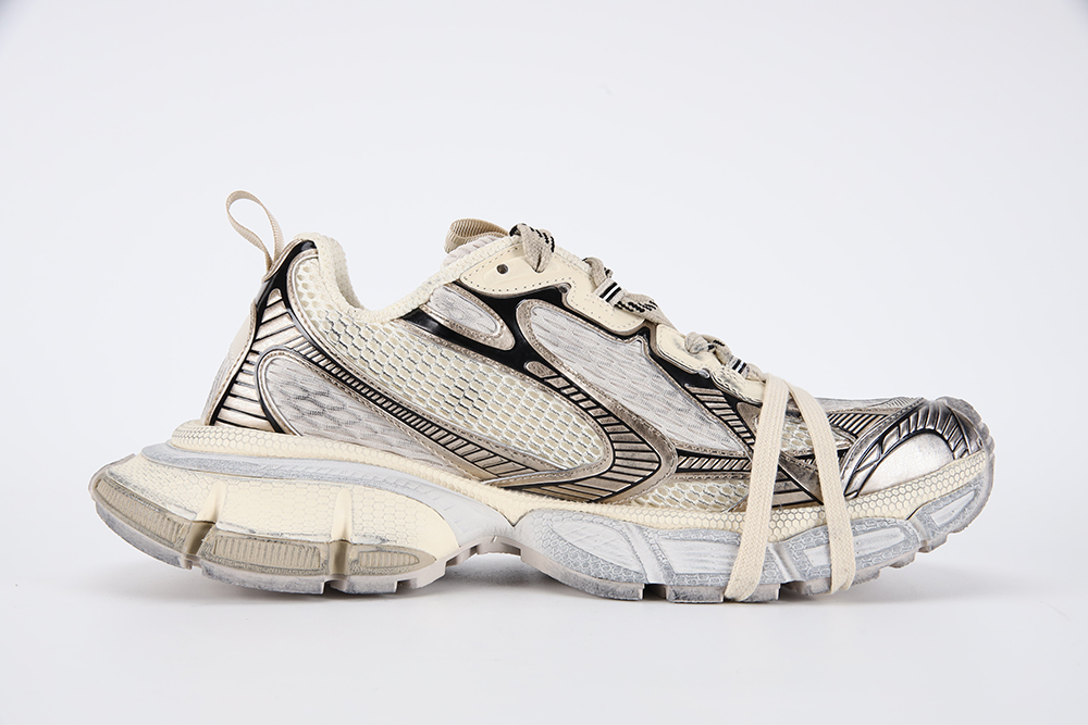 BALENCIAGA Men's 3XL Mesh Runner Quality Reps 9110 BEIGE/EGGSHELL