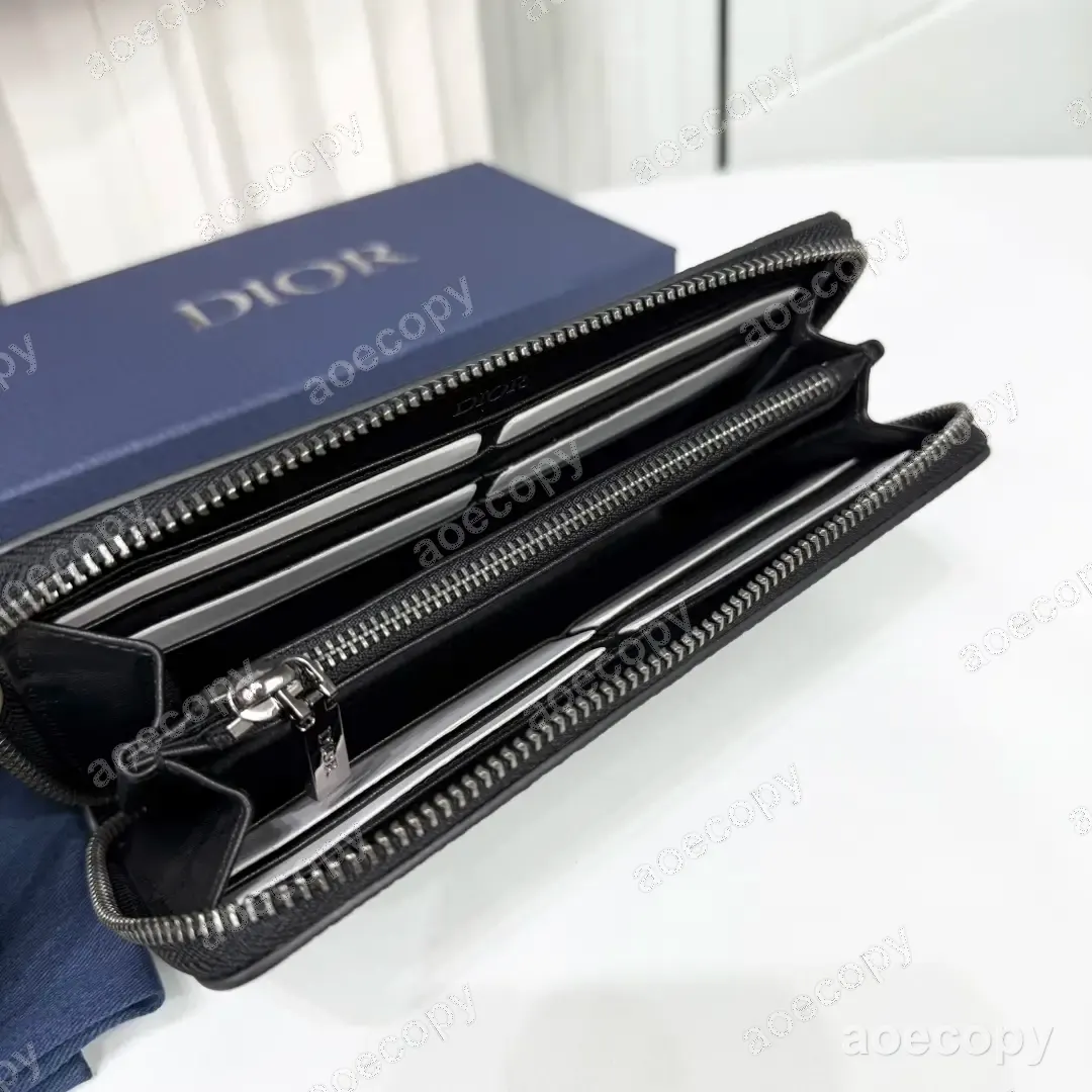 激安 ディオール レザー ブラック ロングウォレット N級品 No.0032