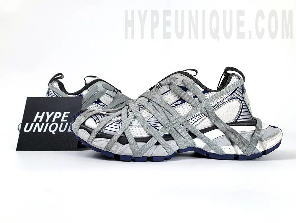 Men’s 3xl Extreme Lace Sneaker in White/grey/navy