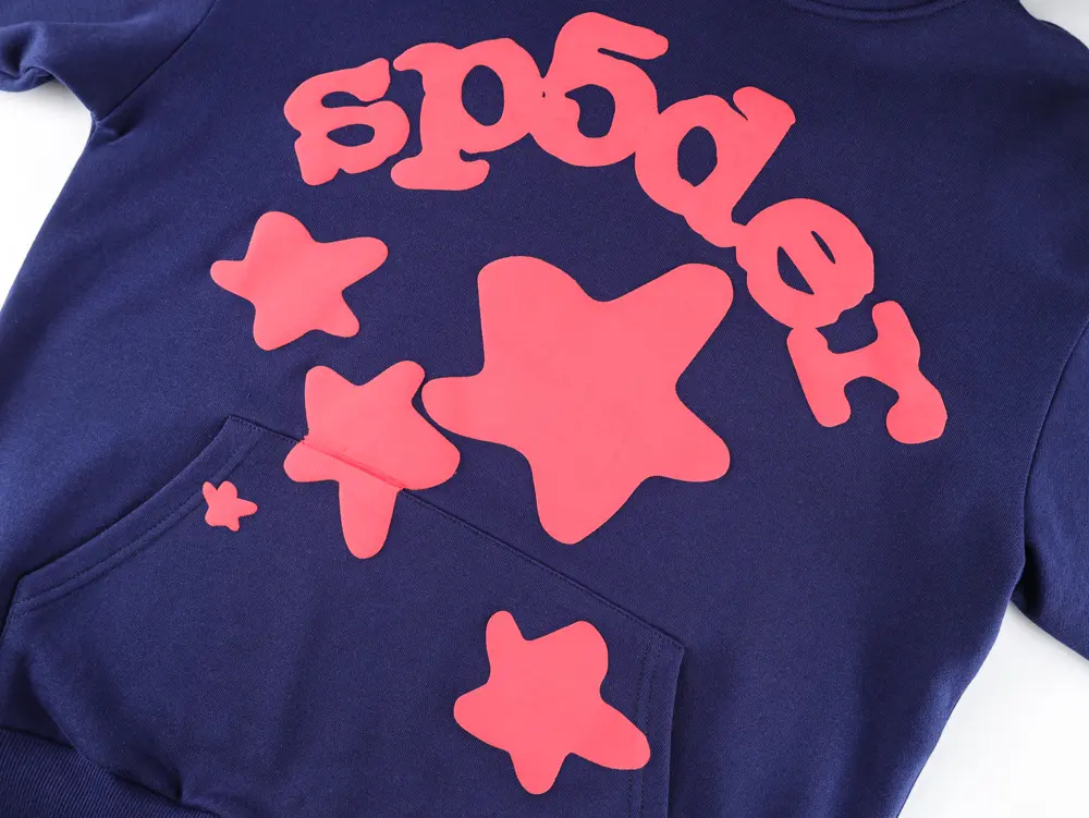 Sp5der x UY SCUTI Hoodie in Purple Pink