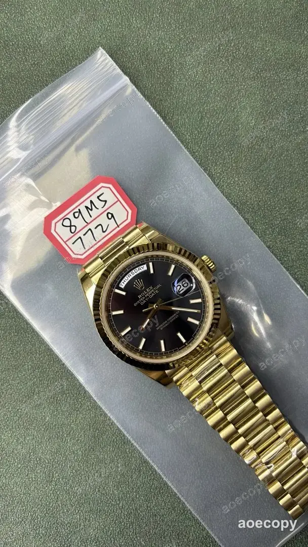 激安 ロレックス デイデイト ブラック ウォッチ N級品 89M57729 No.0060