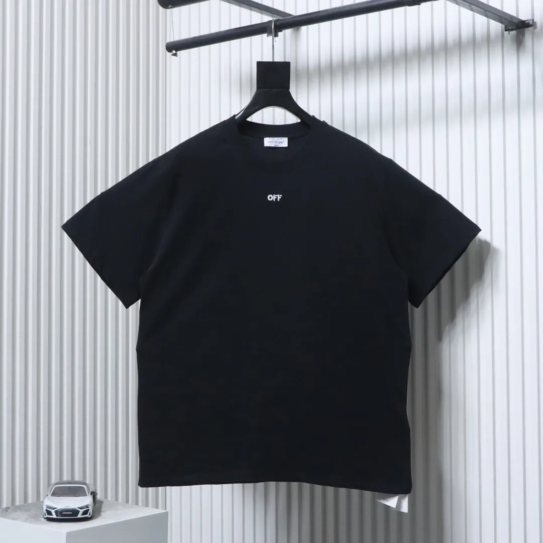 Off-White Style Minimal Logo Washed Oversized Cotton T-Shirt