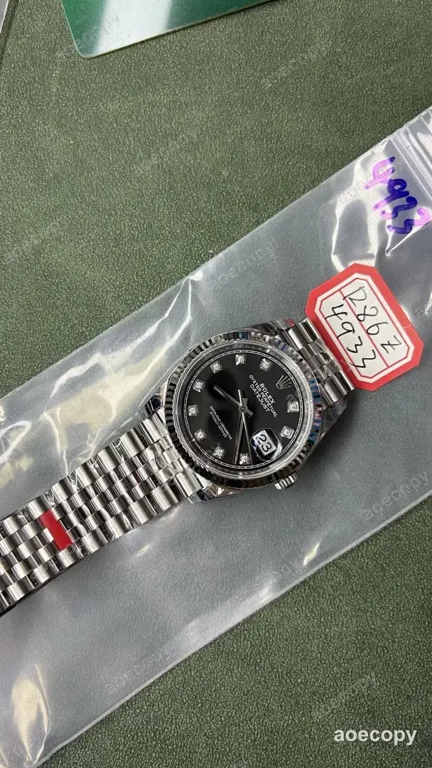 激安 ロレックス デイトジャスト ブラック ウォッチ N級品 R86Z4933 No.0222