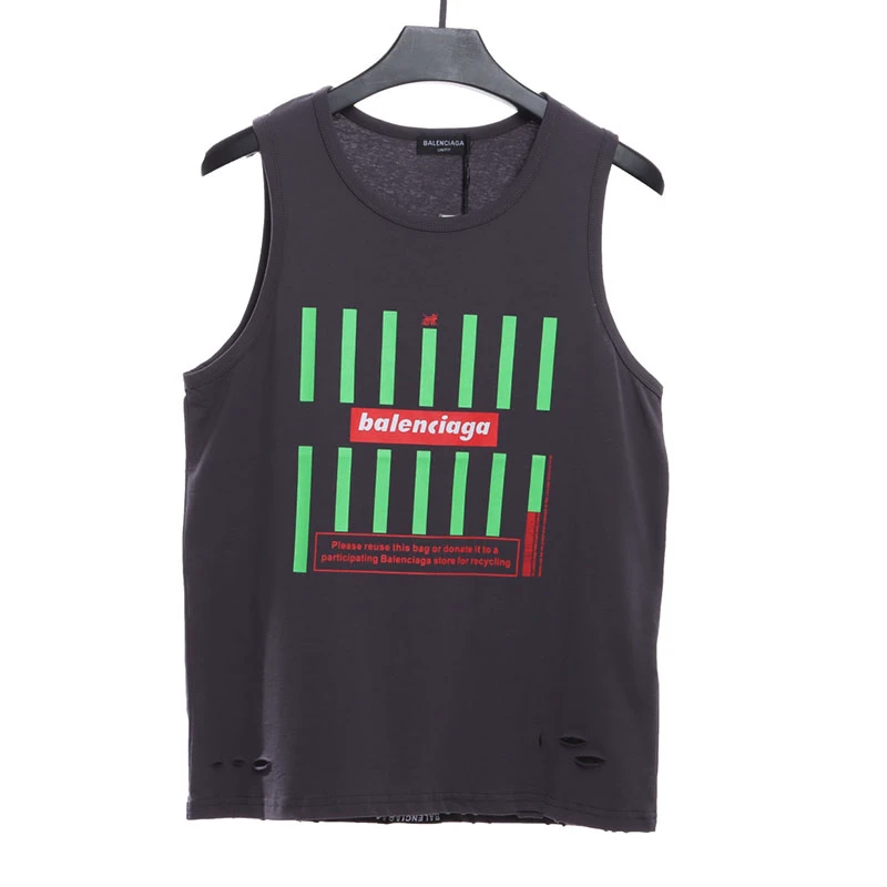 Barcode Ripped Vest