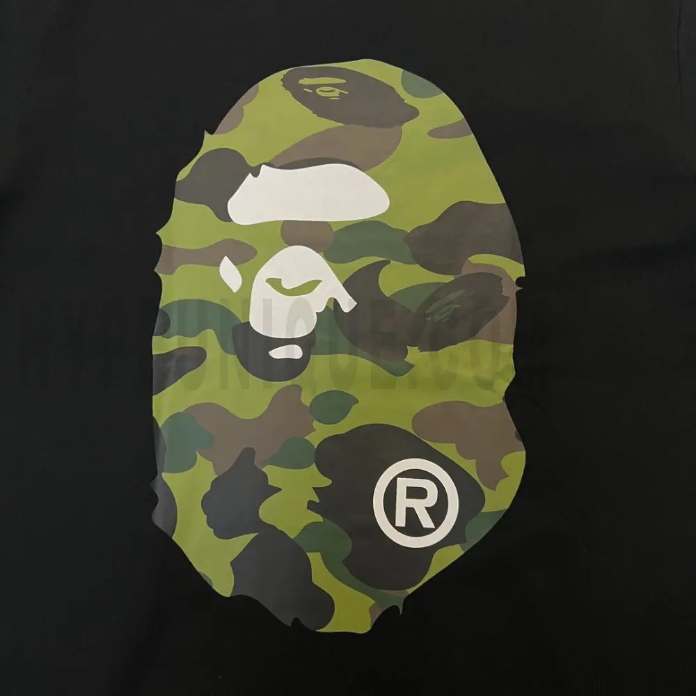 Close-up detail of the graphic artwork printed on the jersey's front panel
