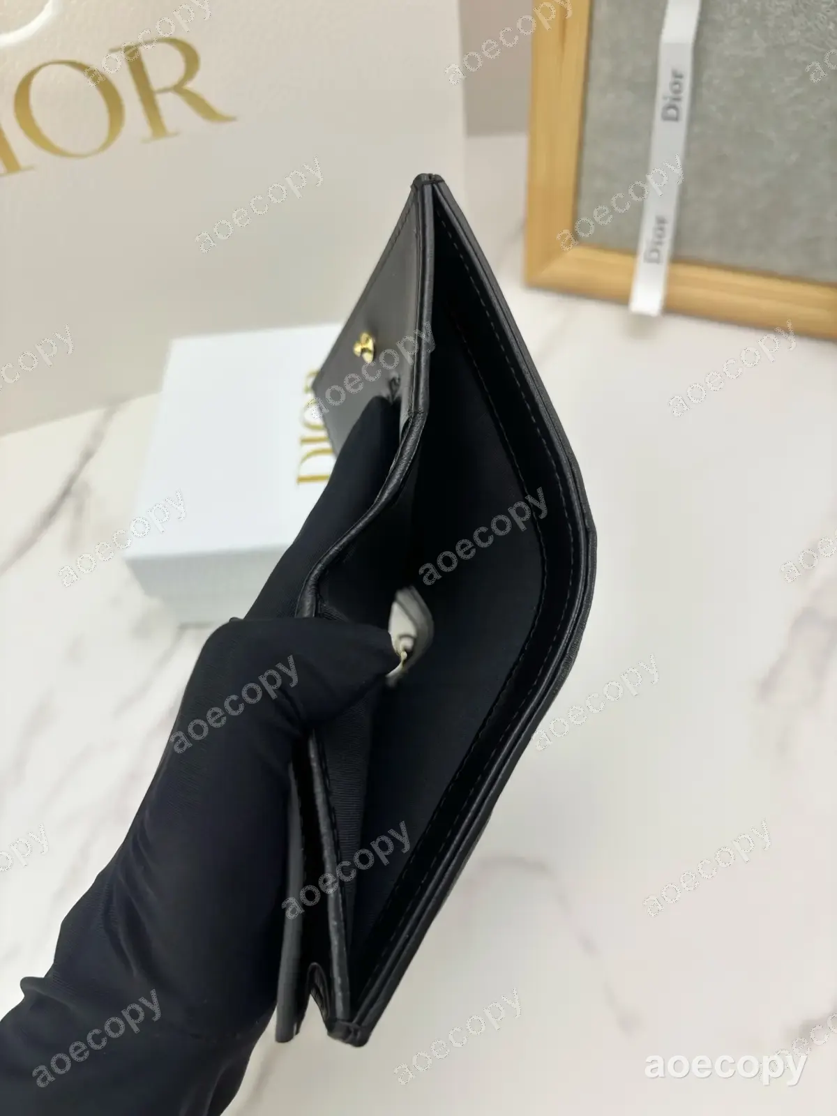 大人気★ ディオール レザー グレー コンパクトウォレット スーパーコピー No.0090