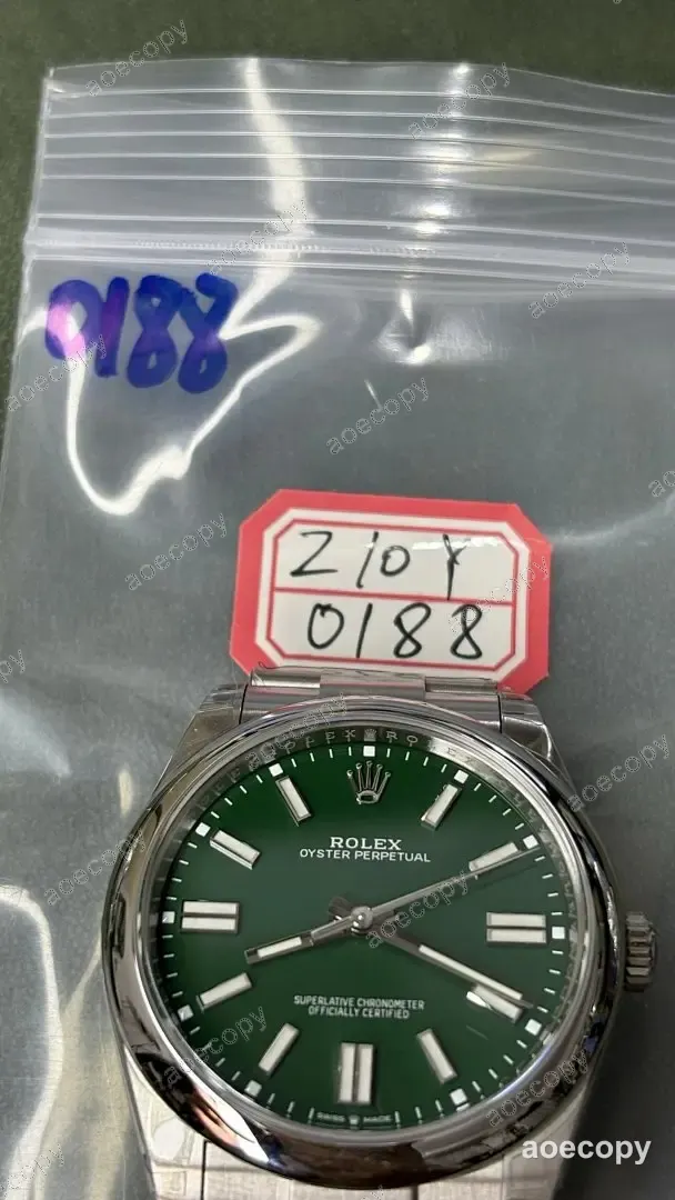 激安 ロレックス オイスターパーペチュアル グリーン ウォッチ N級品 Z10Y0188 No.0042