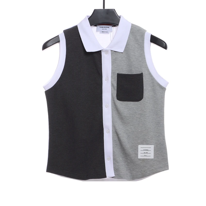 Preppy Color Block Short Sleeves