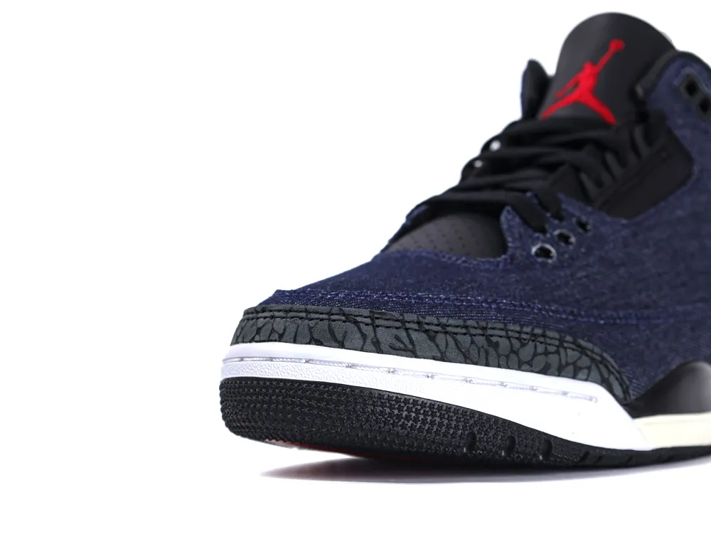 Levis x Jordan 3 Retro Indigo Front Toe Detail