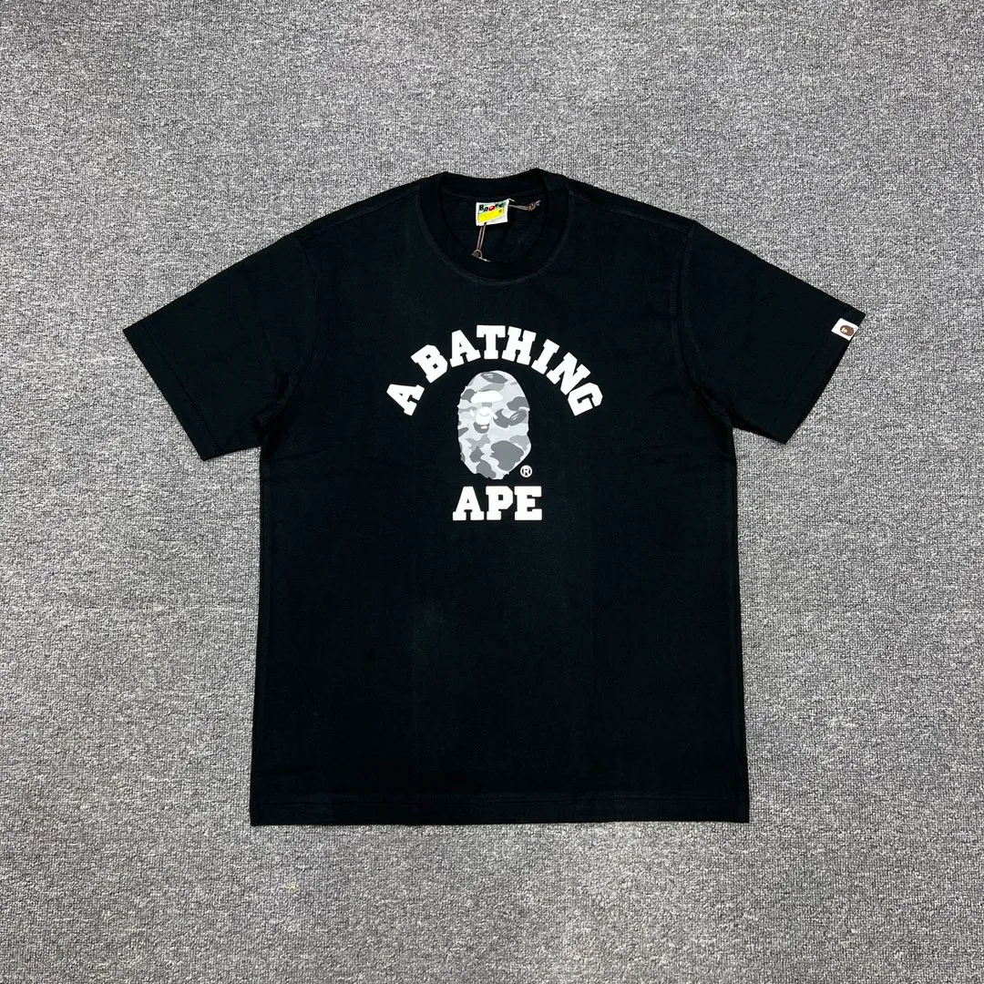 BAPE Honeycomb Camo Ape Head Logo Cotton T-Shirt