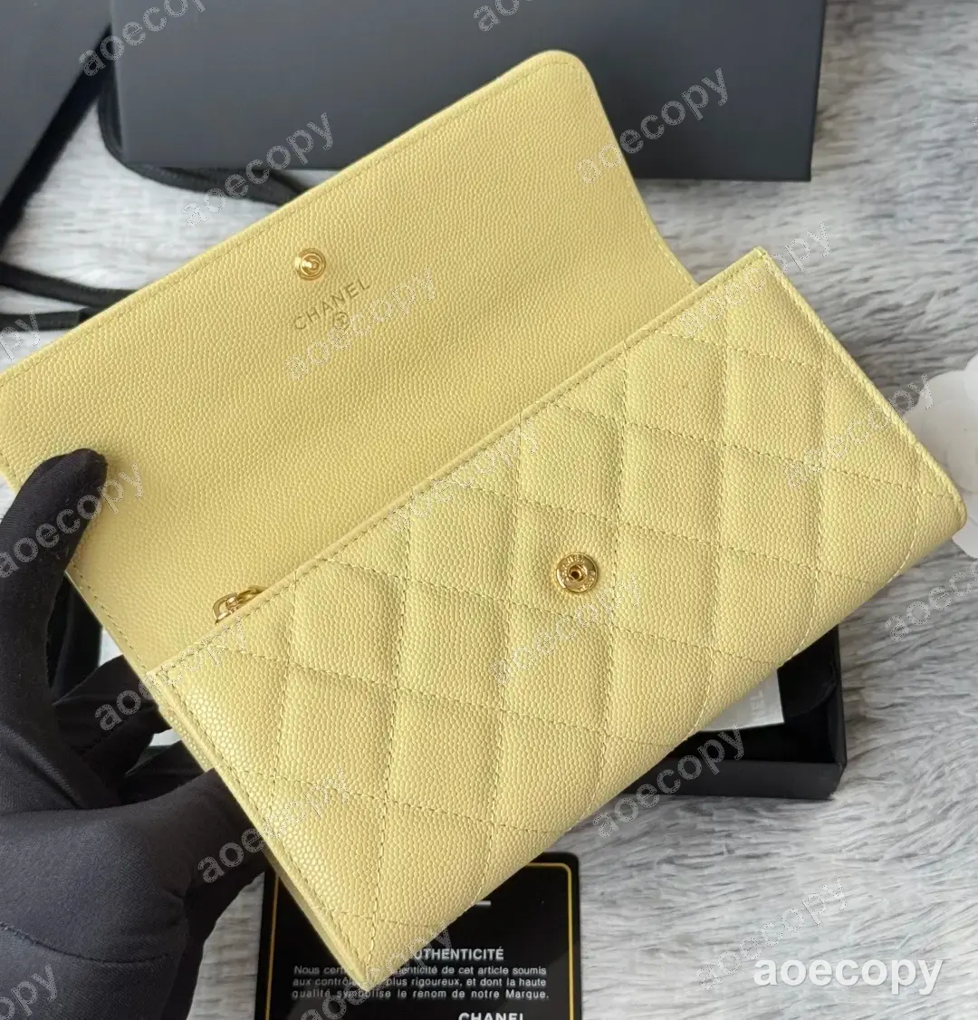 可愛い シャネル クラシック フラップ グレインレザー ロングウォレット N級品 No.0087
