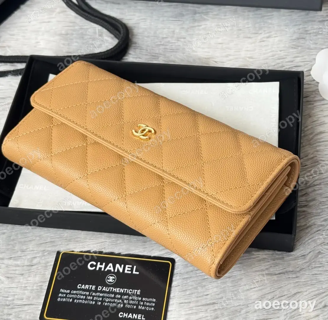 激安 シャネル クラシック フラップ グレインレザー ロングウォレット N級品 No.0091