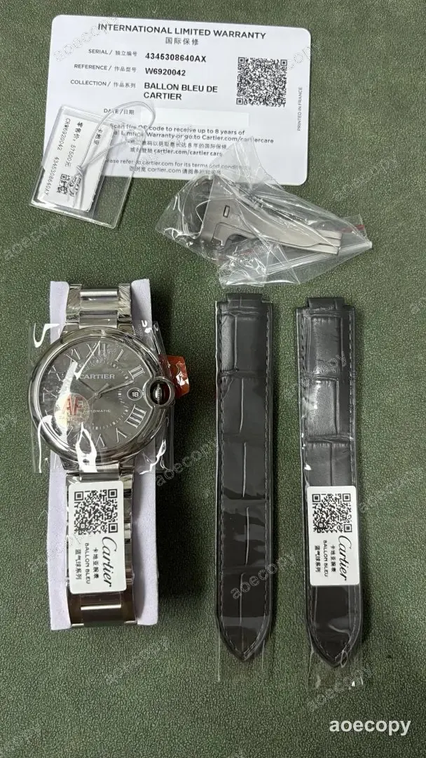 注目の新作 カルティエ バロン ブルー グレー ウォッチ N級品 No.0047