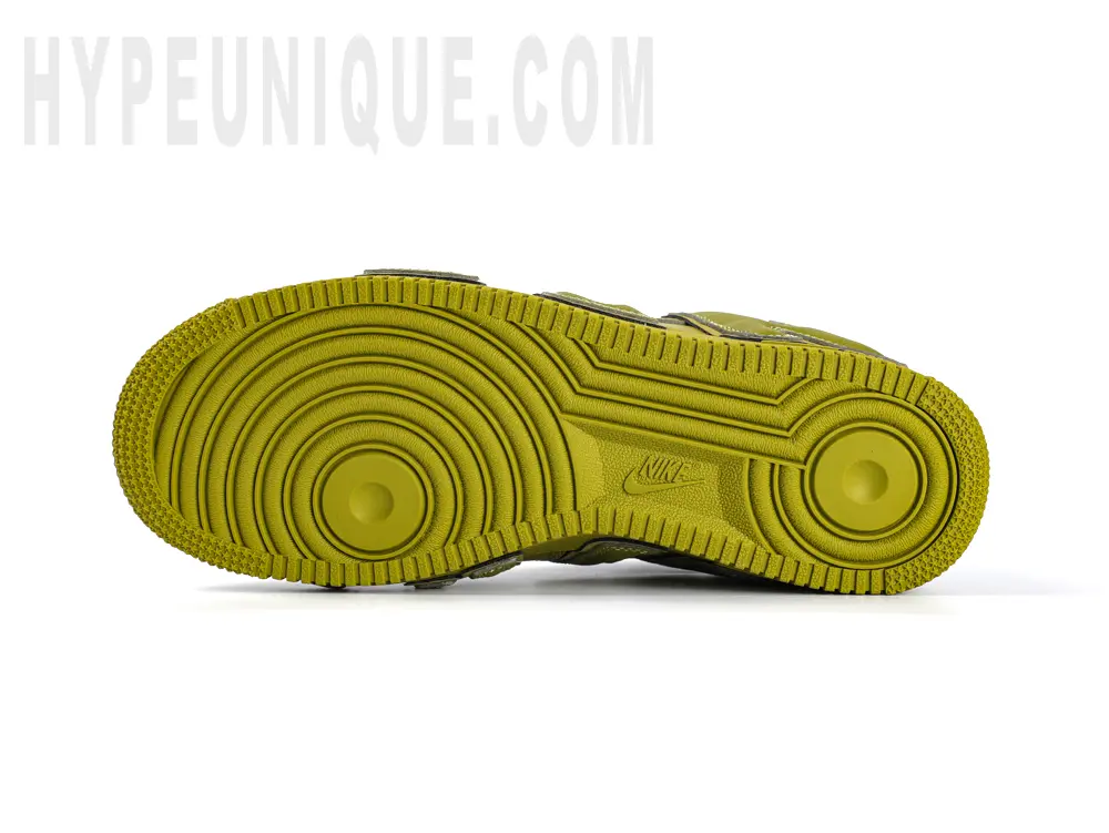 The green outsole
