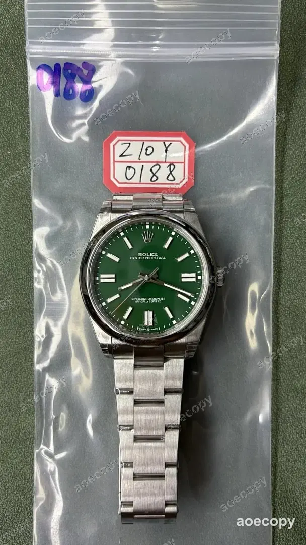 激安 ロレックス オイスターパーペチュアル グリーン ウォッチ N級品 Z10Y0188 No.0042