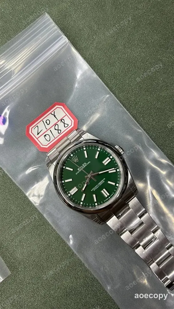 激安 ロレックス オイスターパーペチュアル グリーン ウォッチ N級品 Z10Y0188 No.0042