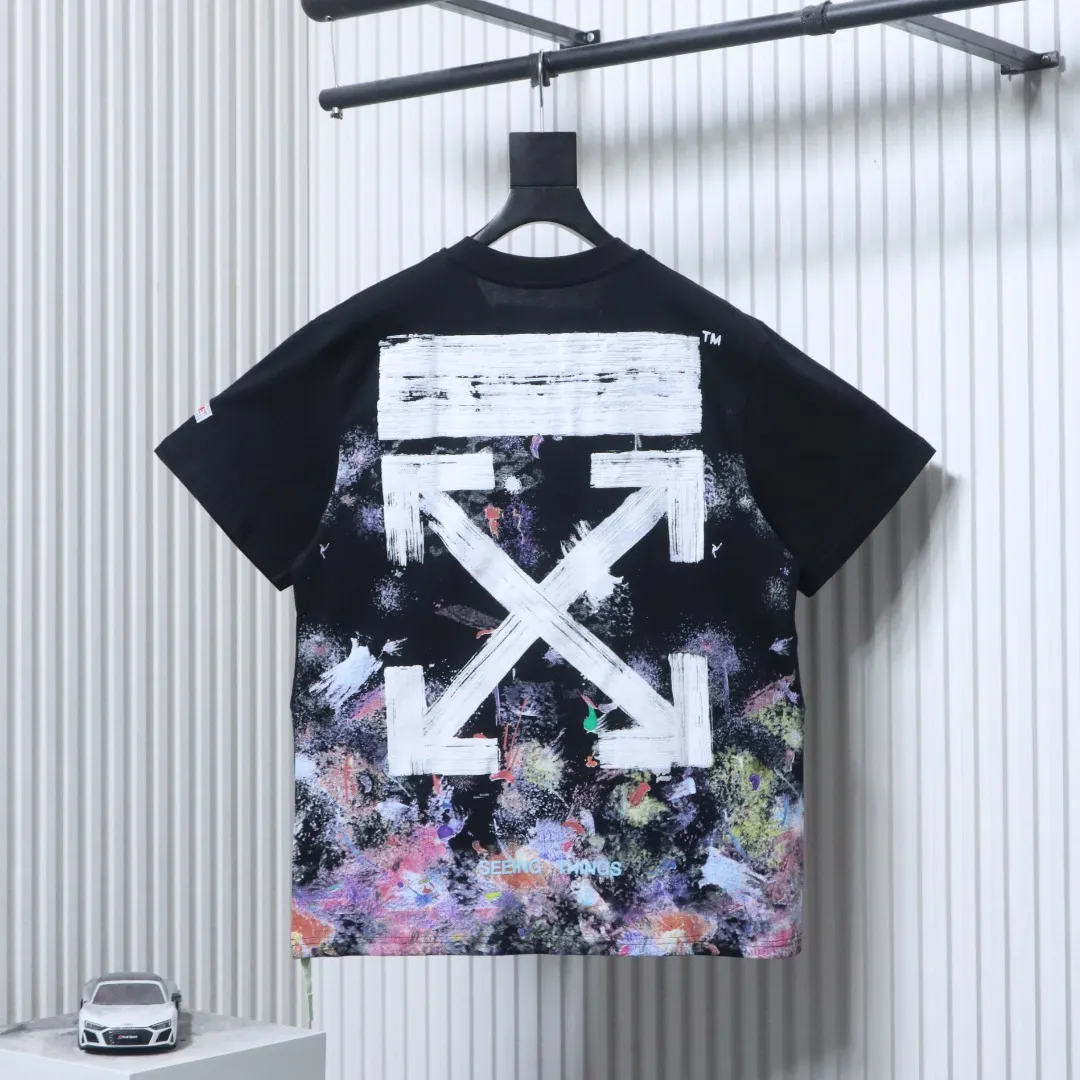 Back of Off-White Starry Sky Splatter T-Shirt