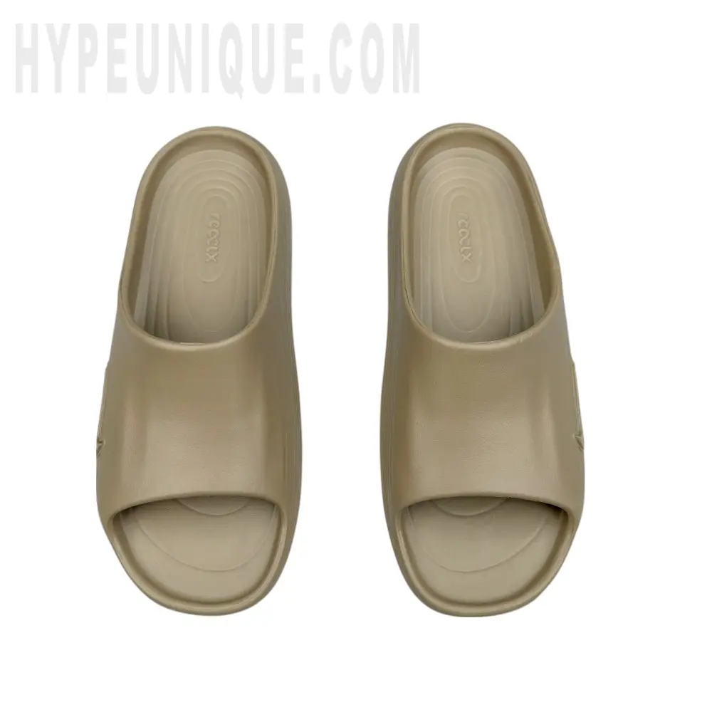 A pair of the khaki shoes