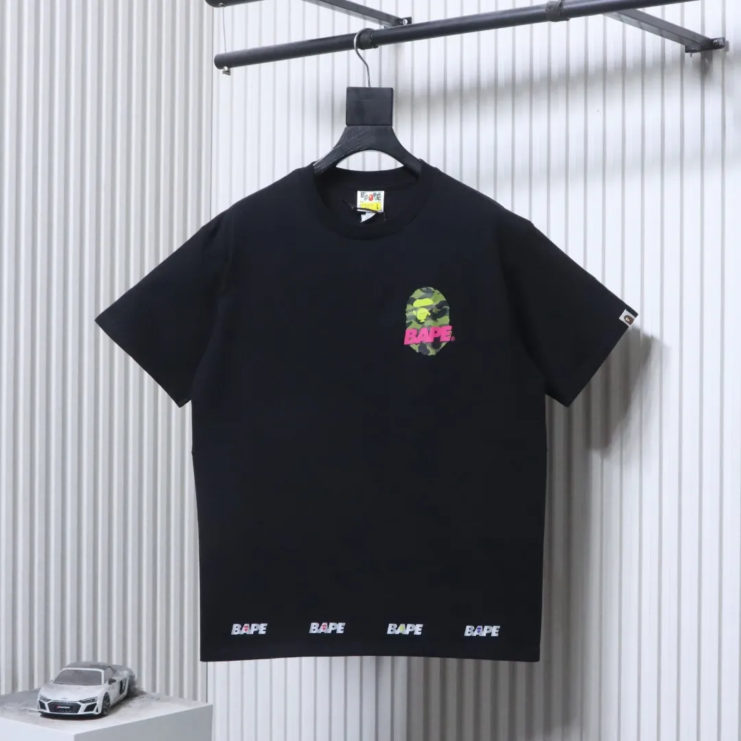 BAPE Reflective Letter Triple Ape Head Camo T-Shirt
