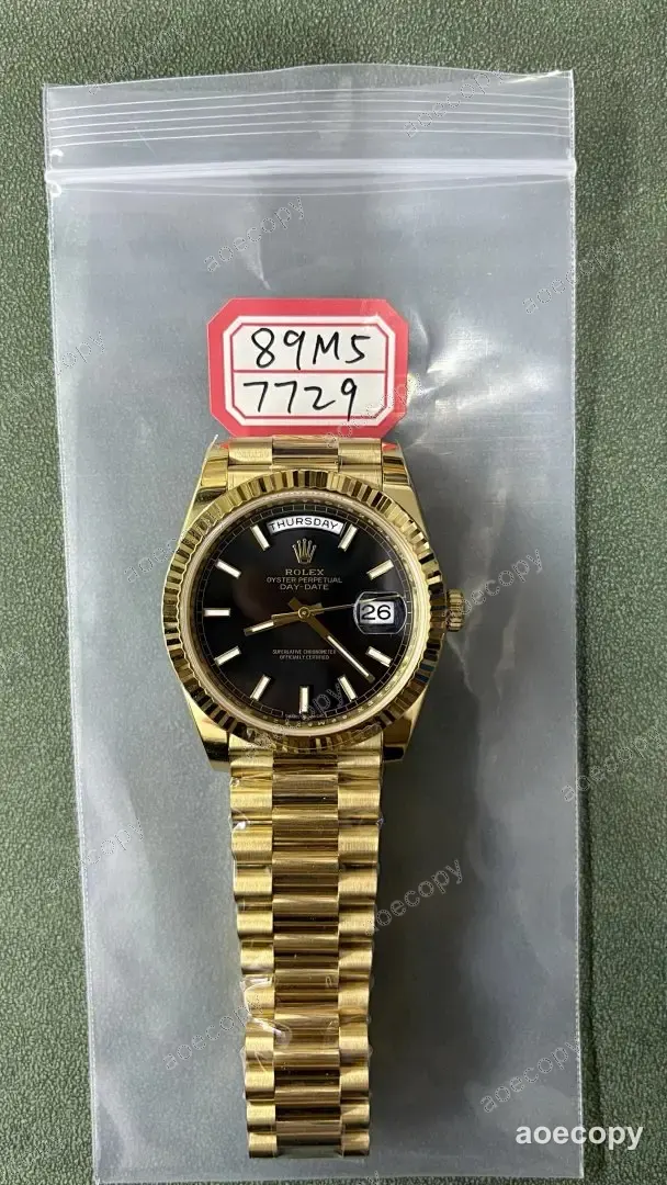 激安 ロレックス デイデイト ブラック ウォッチ N級品 89M57729 No.0060