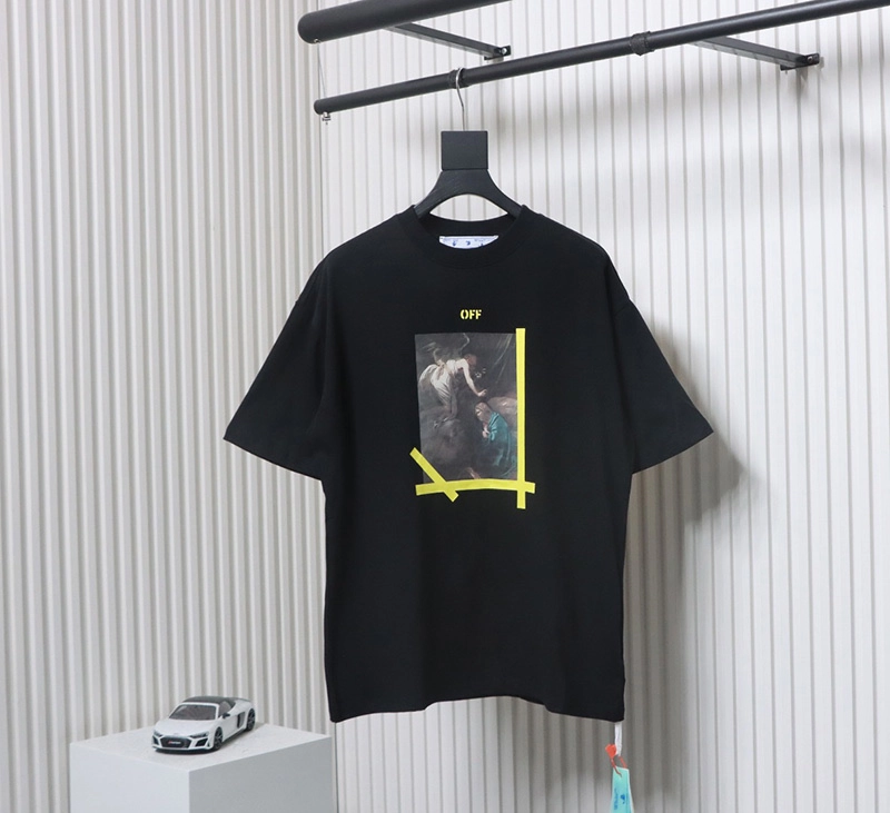 Off-White Angel Carava Oil Printed T-Shirt