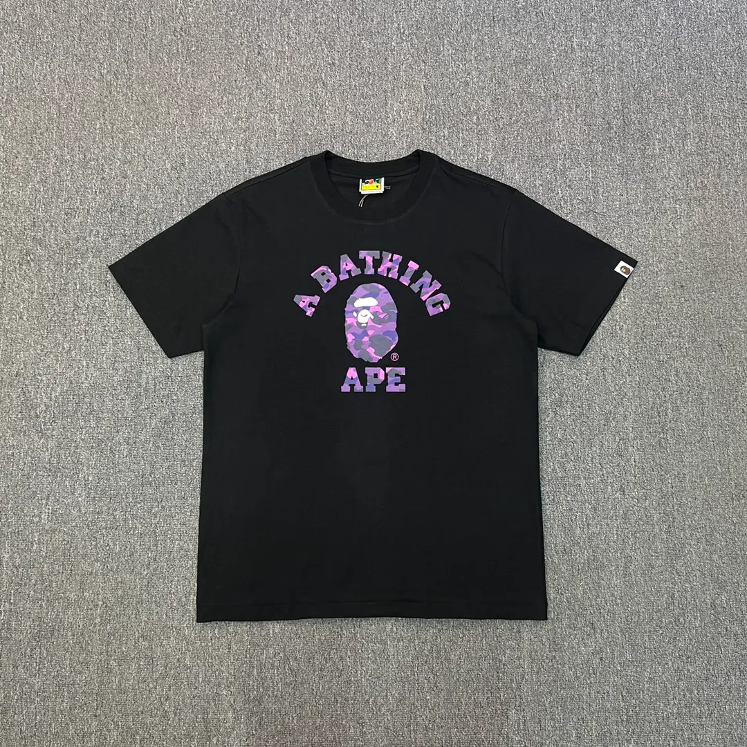 BAPE Purple Camo Ape Head Graphic T-Shirt