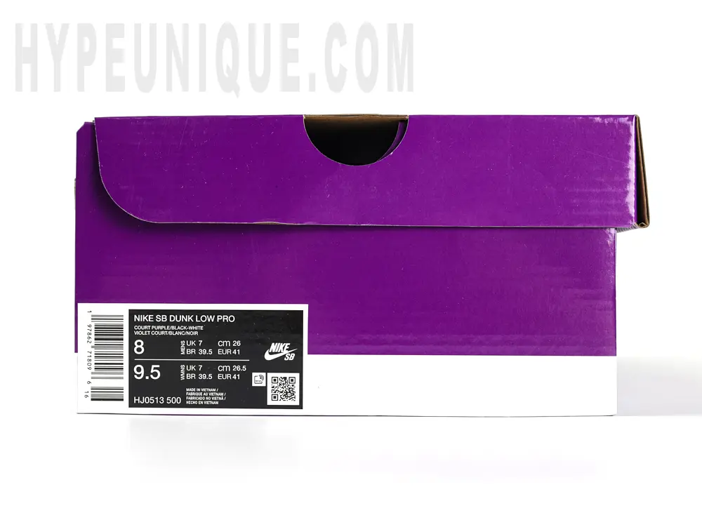 the purple dunk box