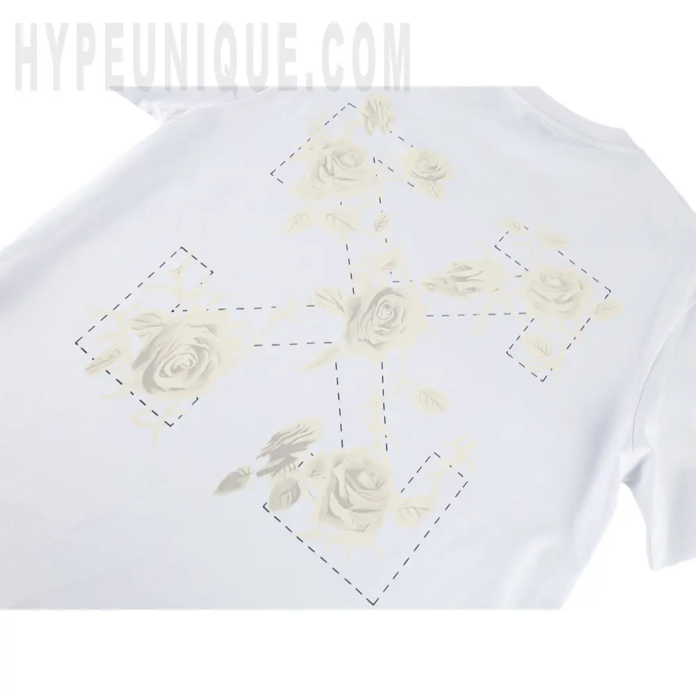 Printed graphic on the back of the garment