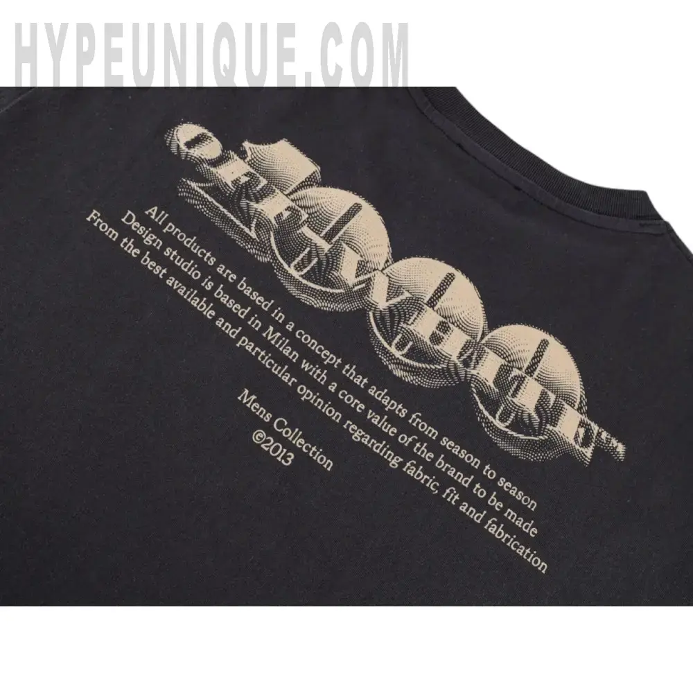 Printed graphic on the back of the garment