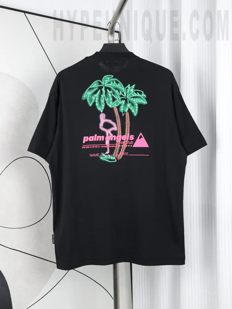 Palm Angels PA Ski Club T-Shirt 'Black/Multicolor'