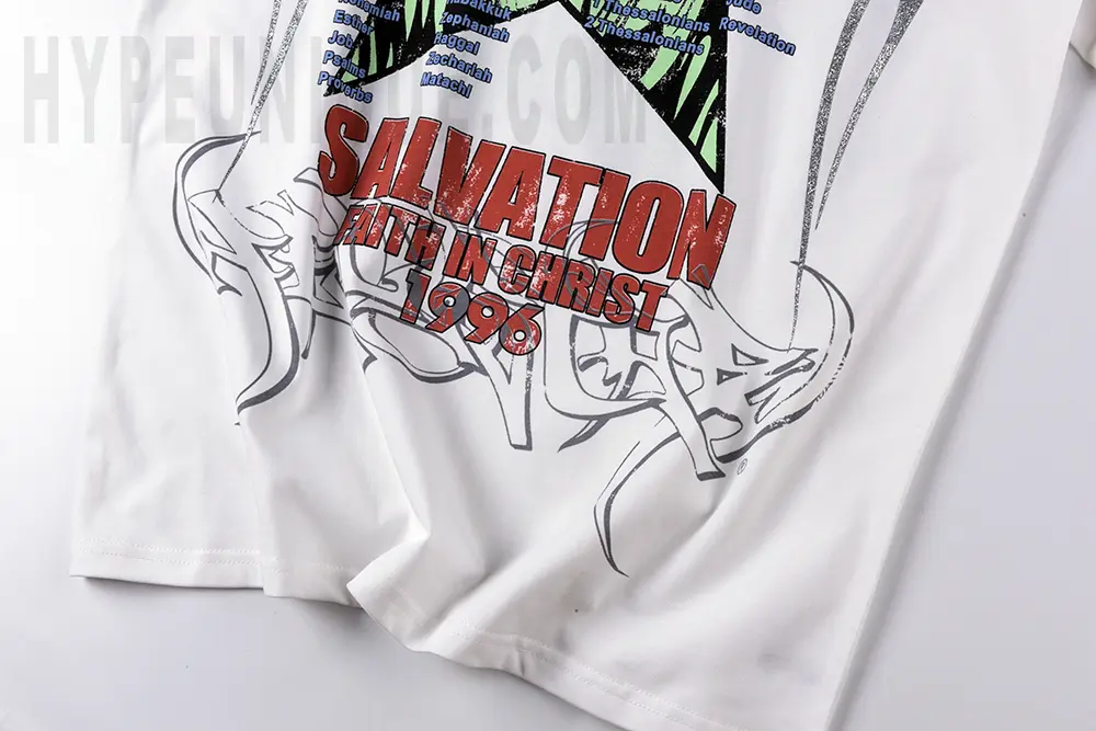 salvationLogo display on the lower back