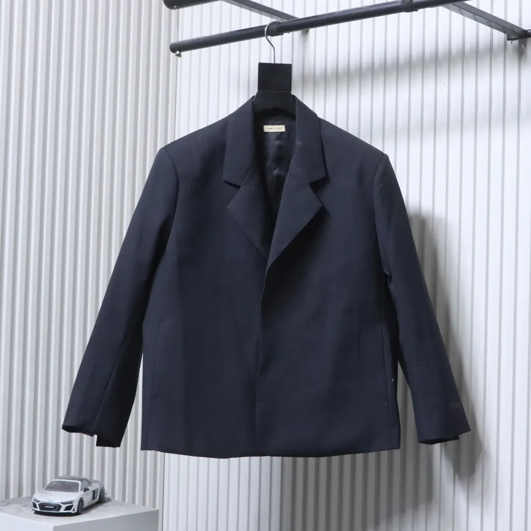 Fear of God Mainline “Obsidian Black” Tailored Wool Blazer
