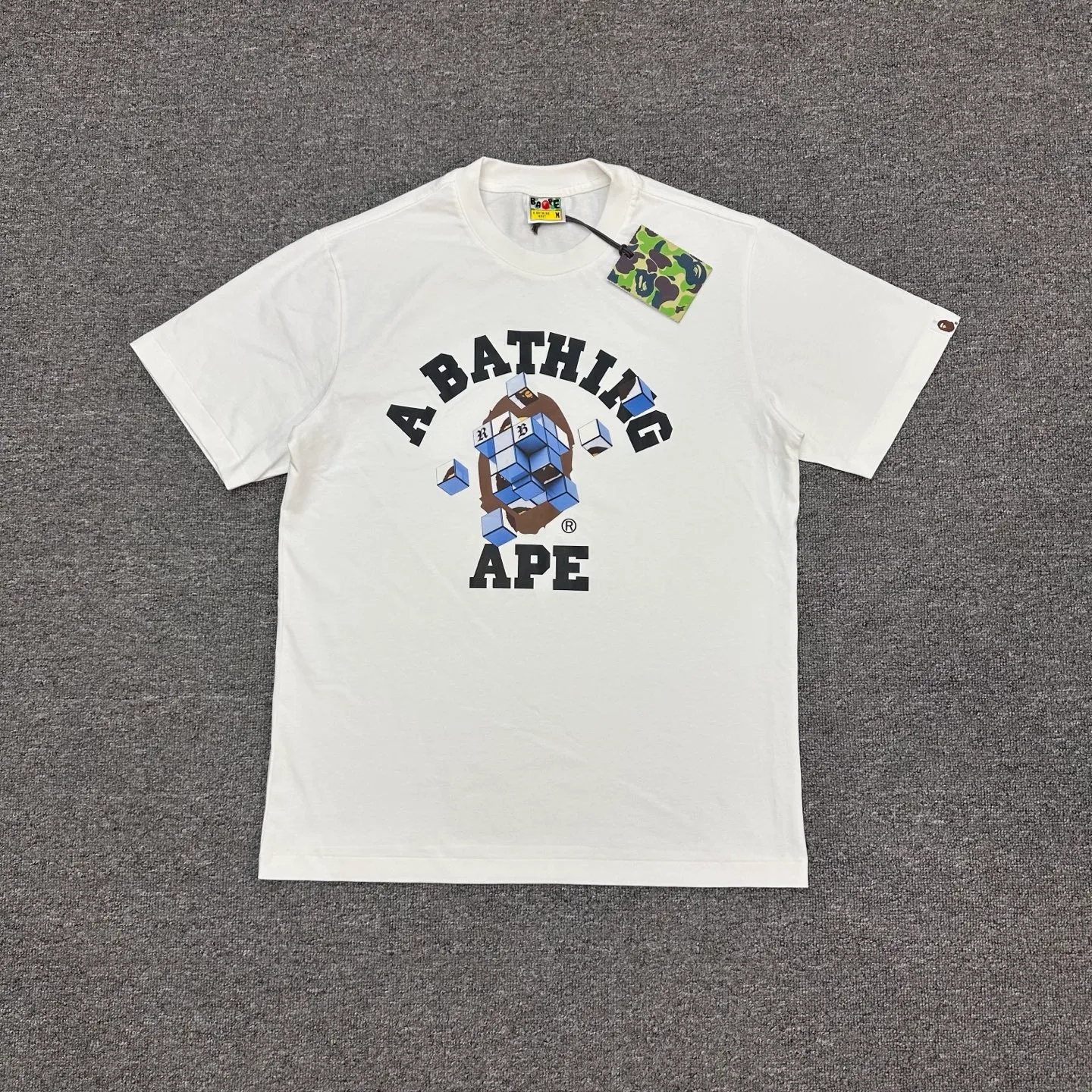 BAPE × 88RISING Collaboration Rubik’s Cube Ape Print T-Shirt