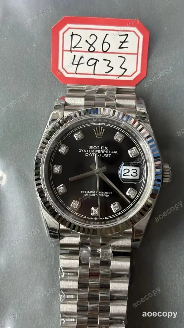 激安 ロレックス デイトジャスト ブラック ウォッチ N級品 R86Z4933 No.0222